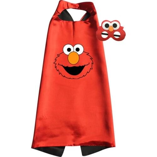 Sesame Costumes Superher Style Cape with Mask Halloween Costumes Party Birthday Cosplay for Boys and Girls Outfits