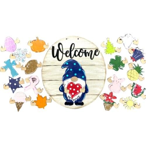 Creative Changeable Seasonal Welcome Door Sign Set Goblin Listing DIY Magnetic Letter Cafe Home Holiday Decoration Sign