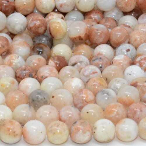 Natural Bertrandite / Tiffany-Stone Loose Round Beads 8.2mm, Less Purple Color