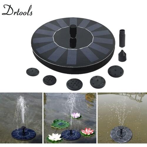 Drtools Mini Round Solar Suspension Floating Water Fountain For Garden Decoration Solar Fountain Pool Pond Decor Easy To Install