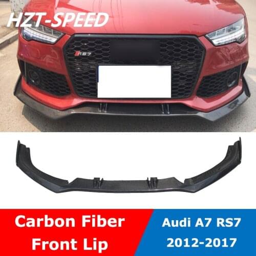 RS7 ABT Type Carbon Fiber Front Bumper Chin Shovel Lip Spoiler Diffuser For Audi A7 Modify RS7 Car Body Kit 2012-2017