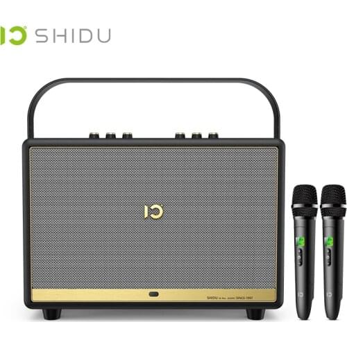 SHIDU T30 80W Bluetooth 5.0 Wireless Speaker High-power Professional 5000mAh HIFI Speaker Music Surround Support FM TF Card AUX
