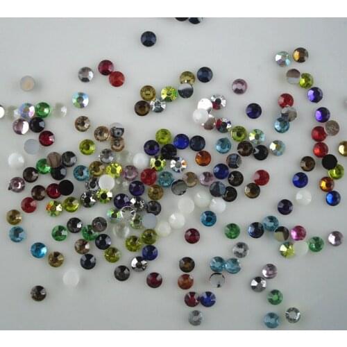 SS12 round 14 facets crystal resin rhinestones 3mm silver flatback clothing shoes nail diamond decorations glue 100000pcs AAA