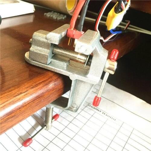 Bench Vise Exquisite Hard Aluminium Alloy Multipurpose Swivel Base Clamp-on Table Vise for Garage Woodworking Repair Work