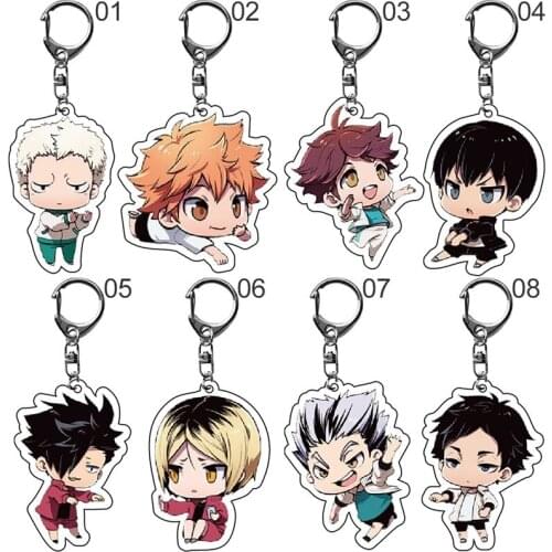 Volleyball Boy Keychain Cartoon Acrylic Figure Keychain Decor Bag Pendant Anime Cosplay Collection