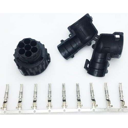 10 Set Tyco Amp TE 7 Pin/Way Twist Lock Rear DIN Connector Kit IP67/69 Temp Resistance Plug 967650-1/965783-1