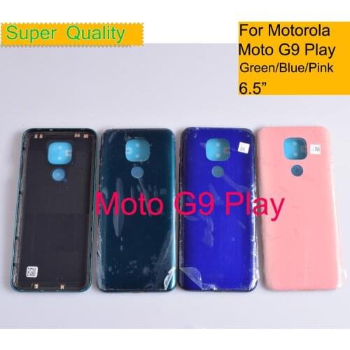 10Pcs/Lot For Motorola Moto G9 Play Housing Battery Cover Back Cover Case Rear Door Chassis Shell G9 Play Replacement