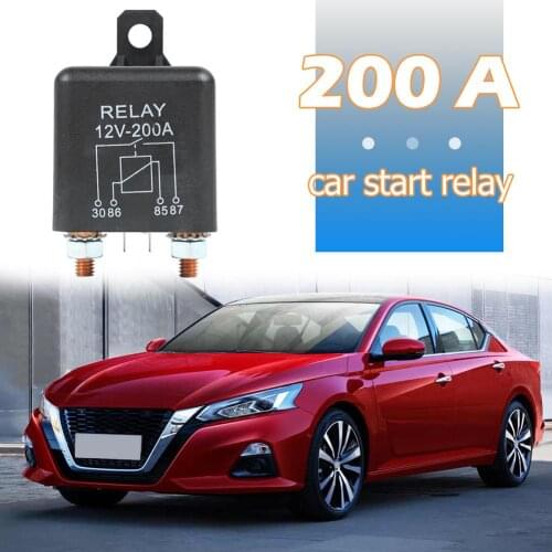 12V 200 Amp Split Charge/Winch Relay Car Van Boat Marine Mower Starter Relay Lead-out End Terminal Post 4 Number of Pins