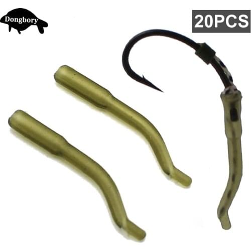 20PCS Carp Fishing Accessories Hook Tube Rubber Hair Rig Line Aligner Anti Tangle Sleeves Positioner for Carp Fishing End Tackle