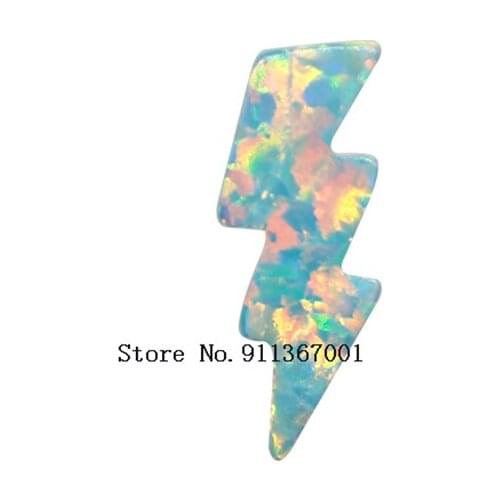 50pcs Size 5.5X12.5 mm Lightning lab opal pendant can drilled hole
