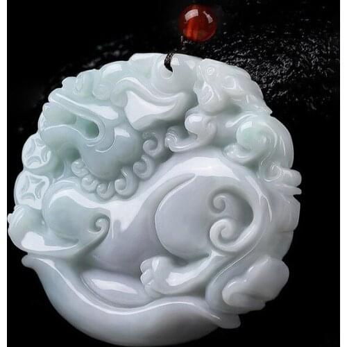 7A 100% real jade Natural Hand Carving Emerald handmade brave troops green jade Pendants jade necklace jade gift