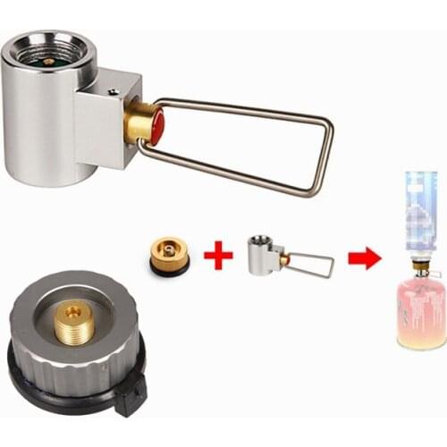 Outdoor Camping Stove Refill Adapter Flat Gas Adapter Valve Canister Gas Convertor Shifter Cylinder Refill Adapter
