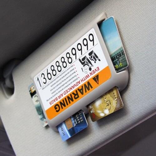 Car Sun Visor Temporary Parking Card Holder Case Pocket Organizer Pouch Bag car accessories Stowing Tidying