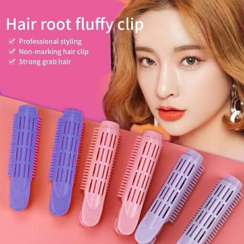 4PC Fashion Hair Curler Clip Self Grip Volume Portable Hair Curler Clip Naturally Fluffy Bangs Hair Styling Rollers