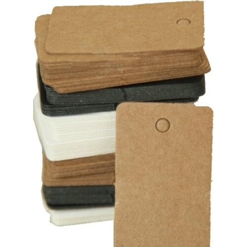 Wholesale 500 Pcs Kraft Paper Hang Tags Wedding Birthday Party Decoration Tag DIY Gift Small Tag Jewelry Price Tag Luggage Tag