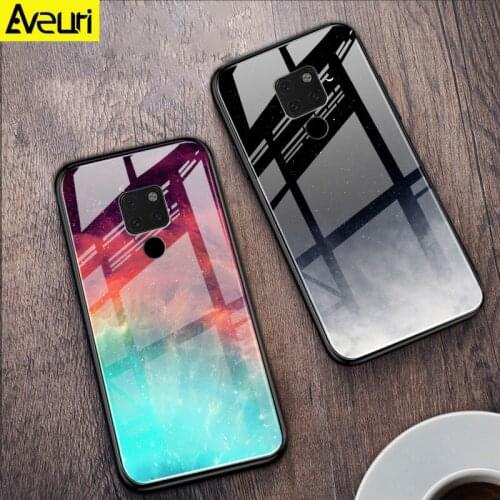 Colorful Glass Phone Case For Huawei Mate 30 Pro Mate 9 10 20 Pro Lite Luxury Cover Case For Huawei Nova 2i 3 3i 5T 7 Pro Coque