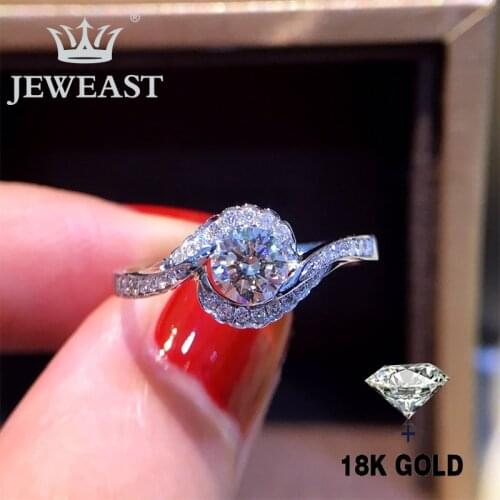 Natural Diamond 18K Gold Pure Gold Ring Beautiful Gemstone Ring Good Upscale Trendy Classic Party Fine Jewelry Hot Sell New 2020