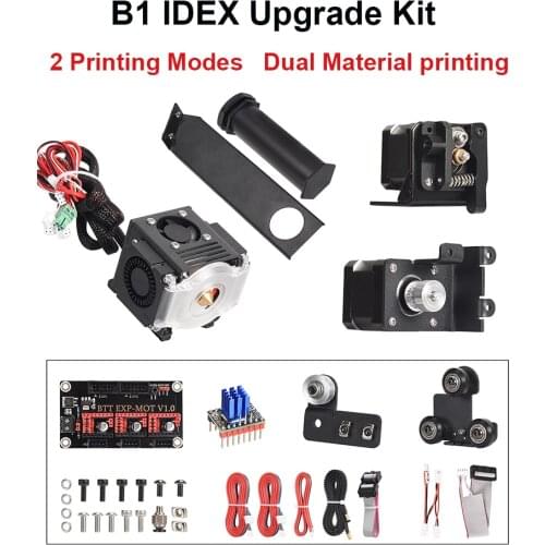 BIQU B1 IDEX Upgrade Kit 2 Printing Two-Color Modes Dual Material printing NEW Upgrade More Efficient 3D Printer Parts