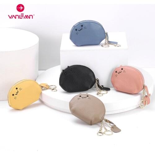 Coin Purse Keychain Female Small Bags For Money Girl Cartoon Kitty Wallets Women Mini Storage Bag Luxury Card Holder Student Bag