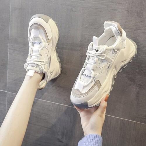 Women Chunky Sneakers Platform Thick Sole Ladies Casual Vulcanize Shoes Female Fashion Sneakers Dropshipping