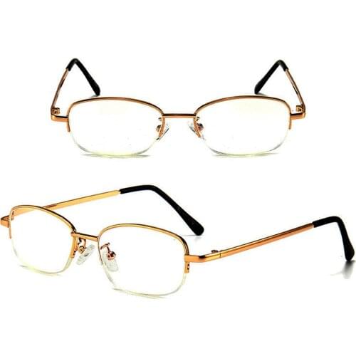 CLARA VIDA Metal Anti-blue Oval Reading Glasses Female Ladies Women Half Frame Reading Glasses +1.0 +1.5 +2.0 To +4.0