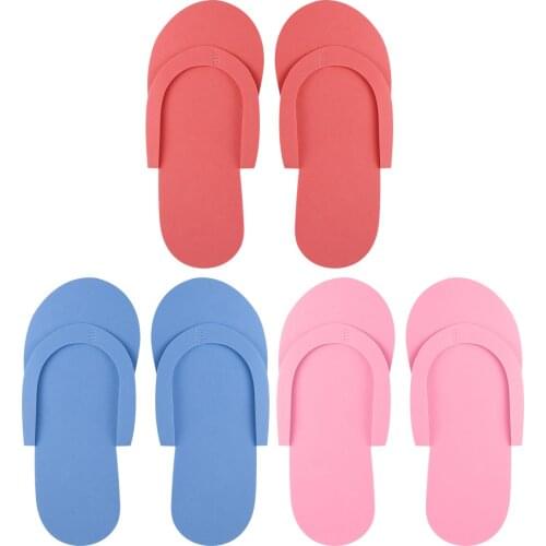 12/36 Pairs Disposable Foam Slippers High Quality Pedicure Slipppers For Salon Spa Pedicure Flip Flop Tools Random Color