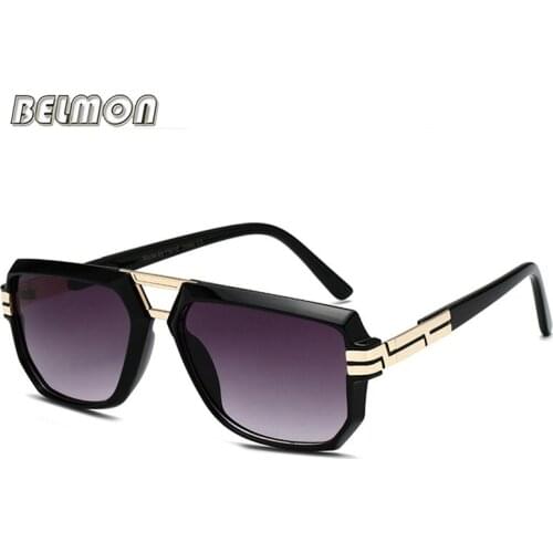 BELMON Sunglasses Men Women Fashion Luxury Brand Designer Square Oversized Sun Glasses For Male Ladies UV400 Shades Oculos RS814