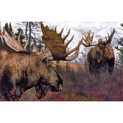 Modern Home Decor Wall Art Pictures For Living Room Oil Painting Print On Canvas Deer Decorative Picture