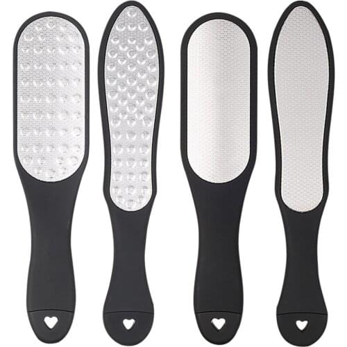 2 in 1 Dual Sided Foot File Heel Grater Stainless Steel Dead Skin Scrub Feet Pedicure Cuticle Skin Callus Remover Foot Care