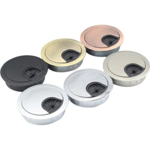 High-grade zinc alloy threading box Computer desktop multi-function wiring box Round thread hole cover threading hole hardware