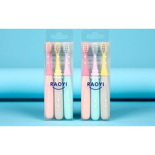 3Pcs/set Baby soft training toothbrush Childrens Cute Cartoon Soft Toothbrush Soft Toothbrush Baby Toothbrush Baby Teeth Care