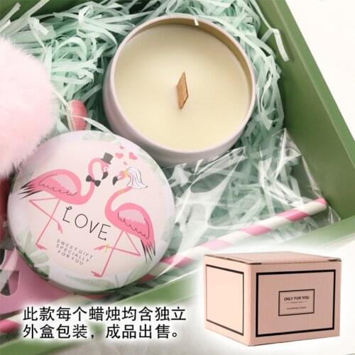 1PCS Nordic Scented Candles Bluebell Aromatherapy Smokeless Candle Tin Shaped Romantic Decoration for Wedding Home Parties