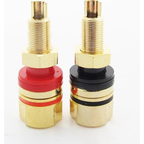 10 pairs High Quality Gold Plated Pure Copper Amplifier Speaker Terminal Binding Post