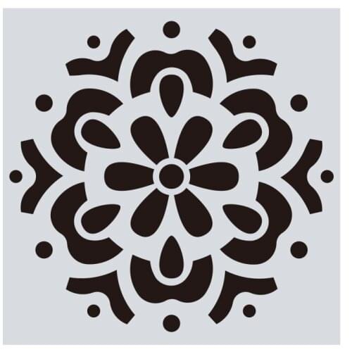 15*15 DIY Craft Layering mandala Stencils For Wall Painting Scrapbooking Album Decorative Paper Cards spray painting tools