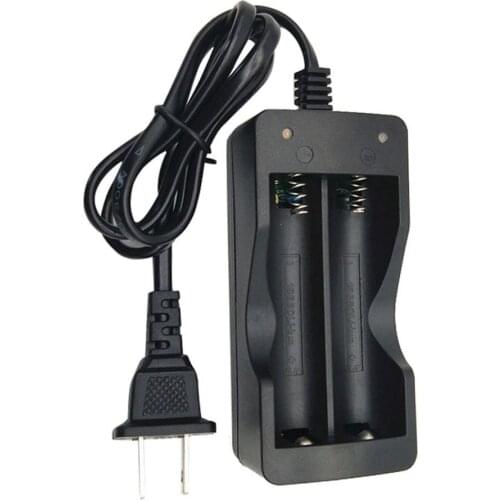 US/EU Plug 2 Slot 18650 Rechargeable Li-ion Battery Charger Dock Cradle with LED Indicator