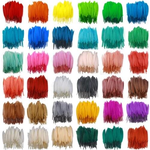 31 colors 100 Pcs 10-15cm Feathers Decorative Duck Beautiful Natural For Garment DIY Jewelry Decoration Carnival