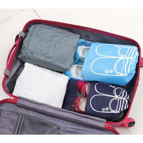 5 Pcs/Set Waterproof Shoe Bags Dust-proof Drawstring Bag Portable Travel Shoe Storage Bags Pouch Organizer Transparent Windows