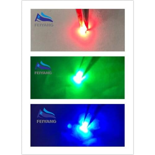 500PC/Lot SMD 0402 RGB Full Color 0404 Red/Green/Blue Common Anode Led 1.0*1.0 mm LED Diode