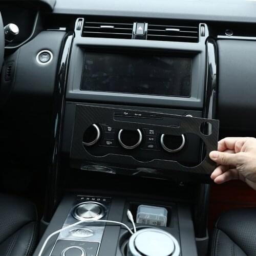 Real Carbon Fiber For Land rover Discovery 5 LR5 L462 2017-2018 Car Center Air Conditioning Panel Cover Trim Car Accessories