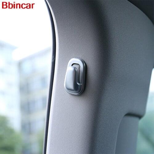 Bbincar Car Accessory ABS Chrome B Pillar Hook Cover Trim 3D Stickers Decoration2pcs FOR HONDA URV UR-V 2017