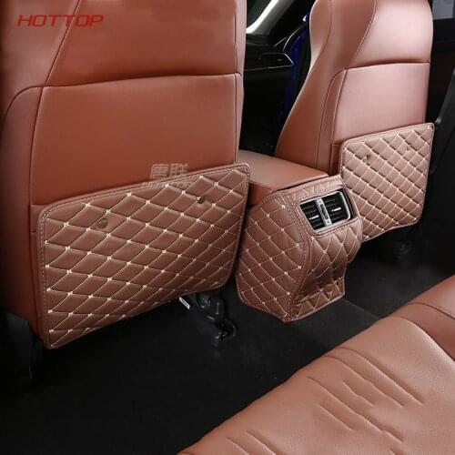 Car Armrest Rear Seat Kick anti-kick Pad Cover Case Sticker Car-styling Interior Decoration 3Pcs/Set For Honda Accord 10th 2018