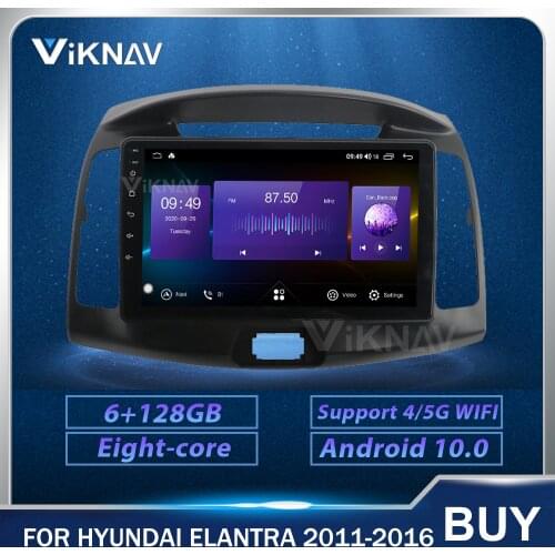 128G Car radio multimedia player For Hyundai Elantra 2011 2012 2013 2014-2016 Car GPS Navigation Touch Screen head unit Android