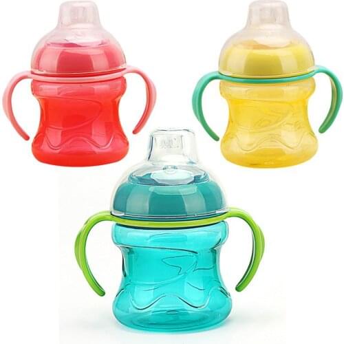 Suction Feeding Bottles Cups For Babies Water Milk Bottle Baby Feeding Bottle Infant Training With Handle Cups