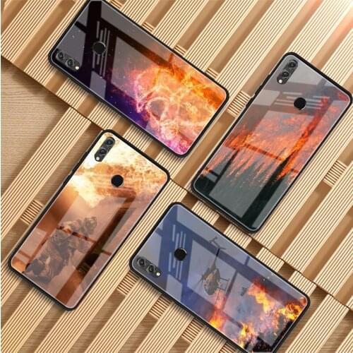 Fireman Tempered Glass Phone Case For Huawei P20 P30 P40 P40 Lite Pro Psmart Mate 20 30 Cover Shell