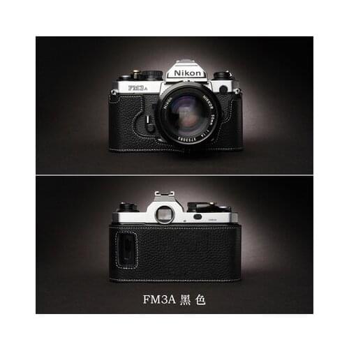 For Nikon FM3A Camera Case Handmade Genuine Leather Half case camera Cover Bag