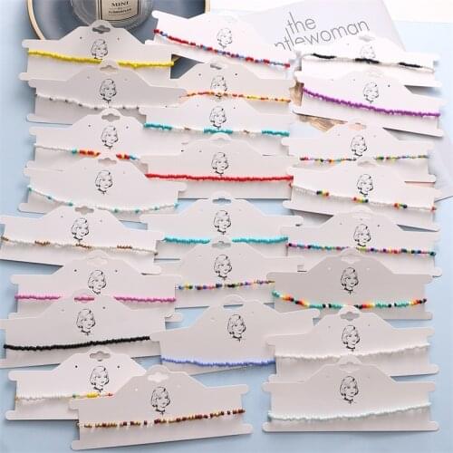 EN New Bohemian Simple Choker Necklace Women Fashion Beads Charm Necklace of Women Girl for Party Beach Trendy Handmade Jewelry