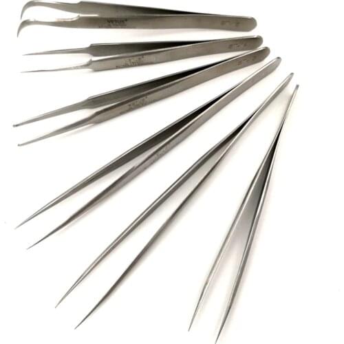 1 Pcs VETUS ST Series Makeup Repair Tools Stainless Steel Tweezers Anti-Acid None Magnetic for False Eyelash Lab Clamping