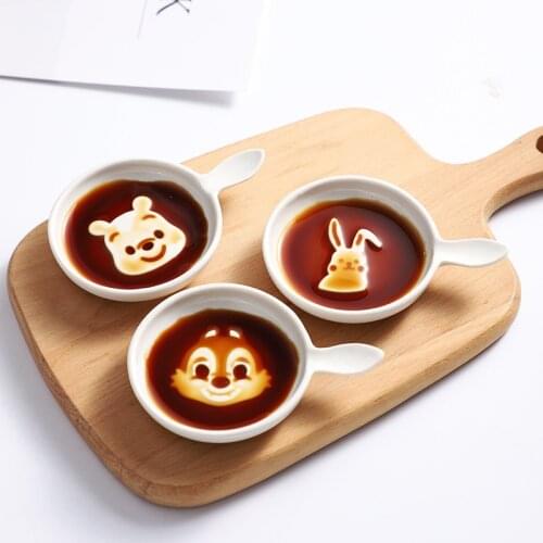 Seasoning Dishes Home Kitchen Creative Round Japanese Dishes Saucelets Snack Sauce Dishes Oil Dispenser Bottle Cute Cartoon
