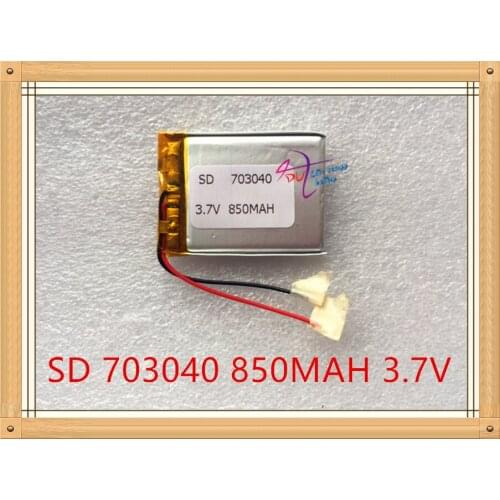 Liter energy battery 3.7V lithium polymer battery 073040 703040 850MAH GPS navigator MP3 sound recorder