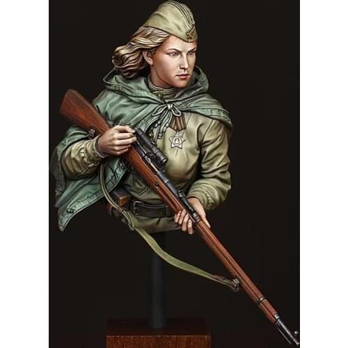 1/10 Scale Assembly Resin Bust Kit Female Sniper